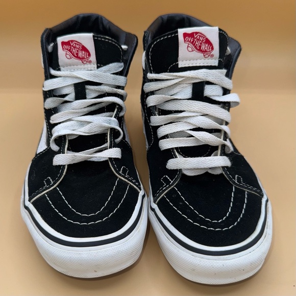 Vans Men's‎ Black and White Suede and Canvas High-Top Sneakers, Size 5, EUC - Picture 2 of 7